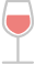 Symbol eines Weinglases mit Roséwein
