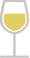 Symbol eines Weinglases mit Weißwein