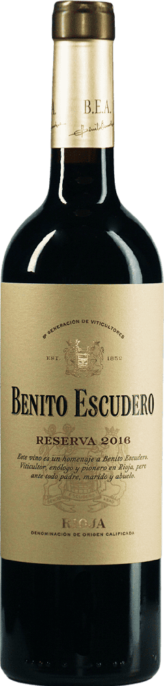 Eine Flasche Wein 1361BenitoEscuderoReserva2016
