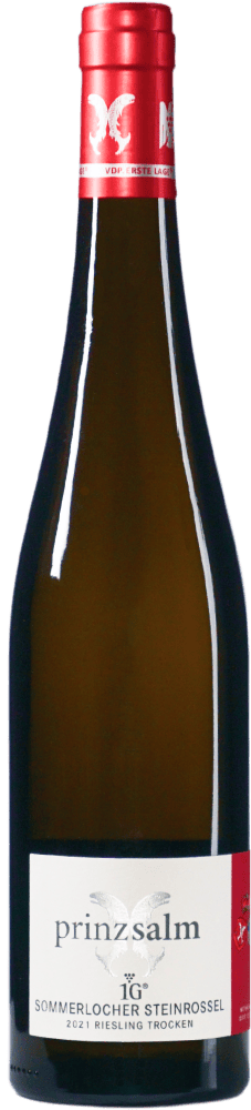 Eine Flasche Wein 4556SommerlocherSteinrosselRieslingErsteLage2021
