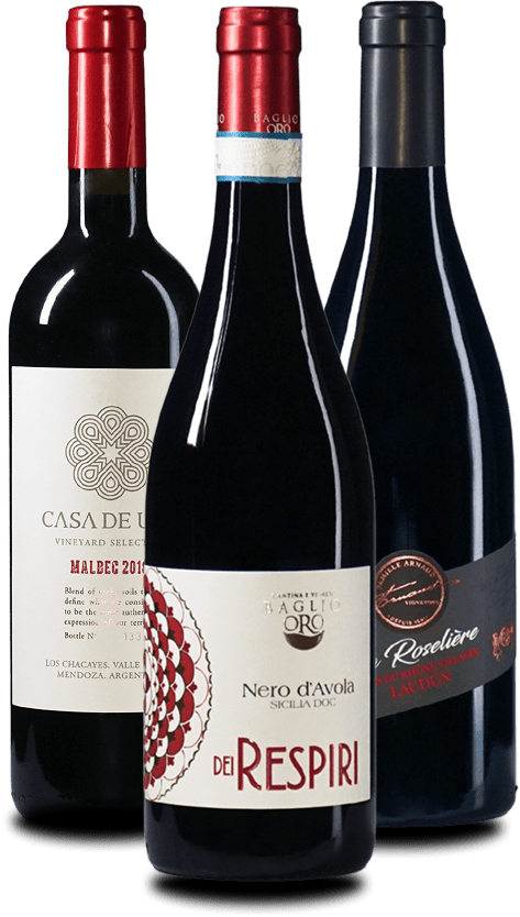 The DARK & RED wine package of 3