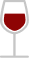 Symbol eines Weinglases mit Rotwein